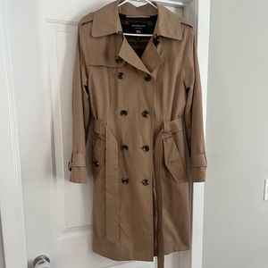 Womens London Fog tan trench coat - size large